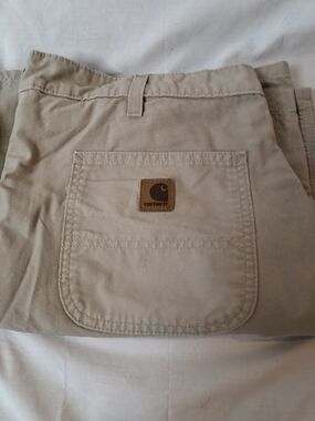 Carhartt Men’s Khaki Cargo Shorts with Patch Pocket